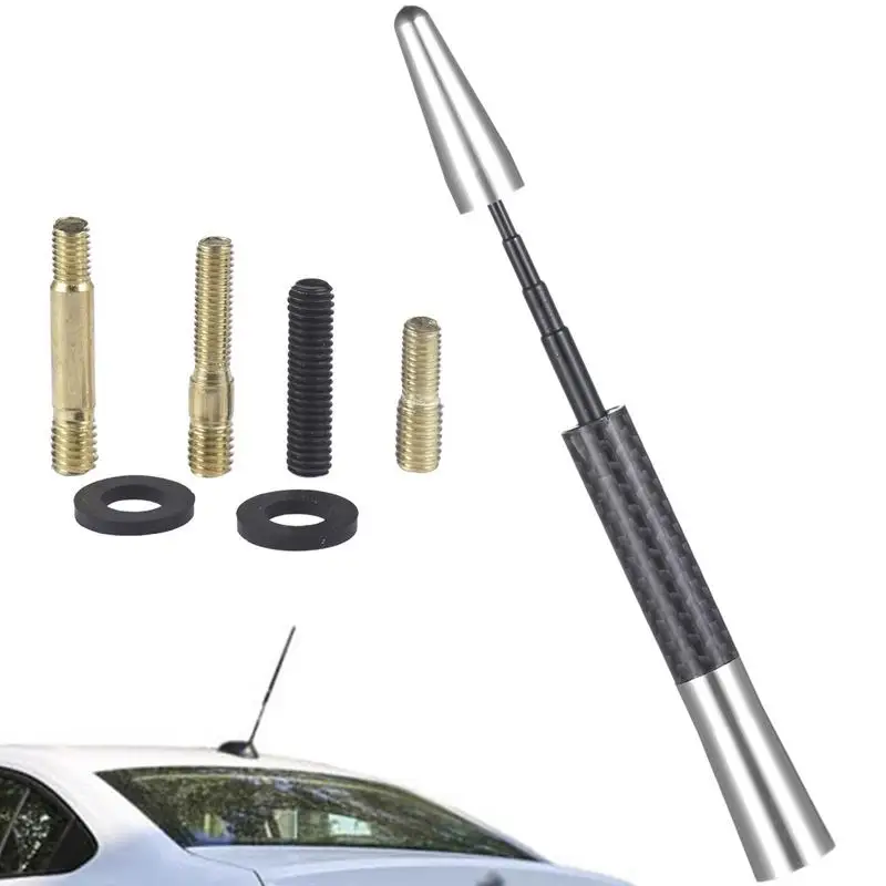 

Car Stereo Antenna Car Bullet Antenna Universal Car Aerial Outdoor AM/FM Reception Radio Antenna Booster Retractable Rod Aerial