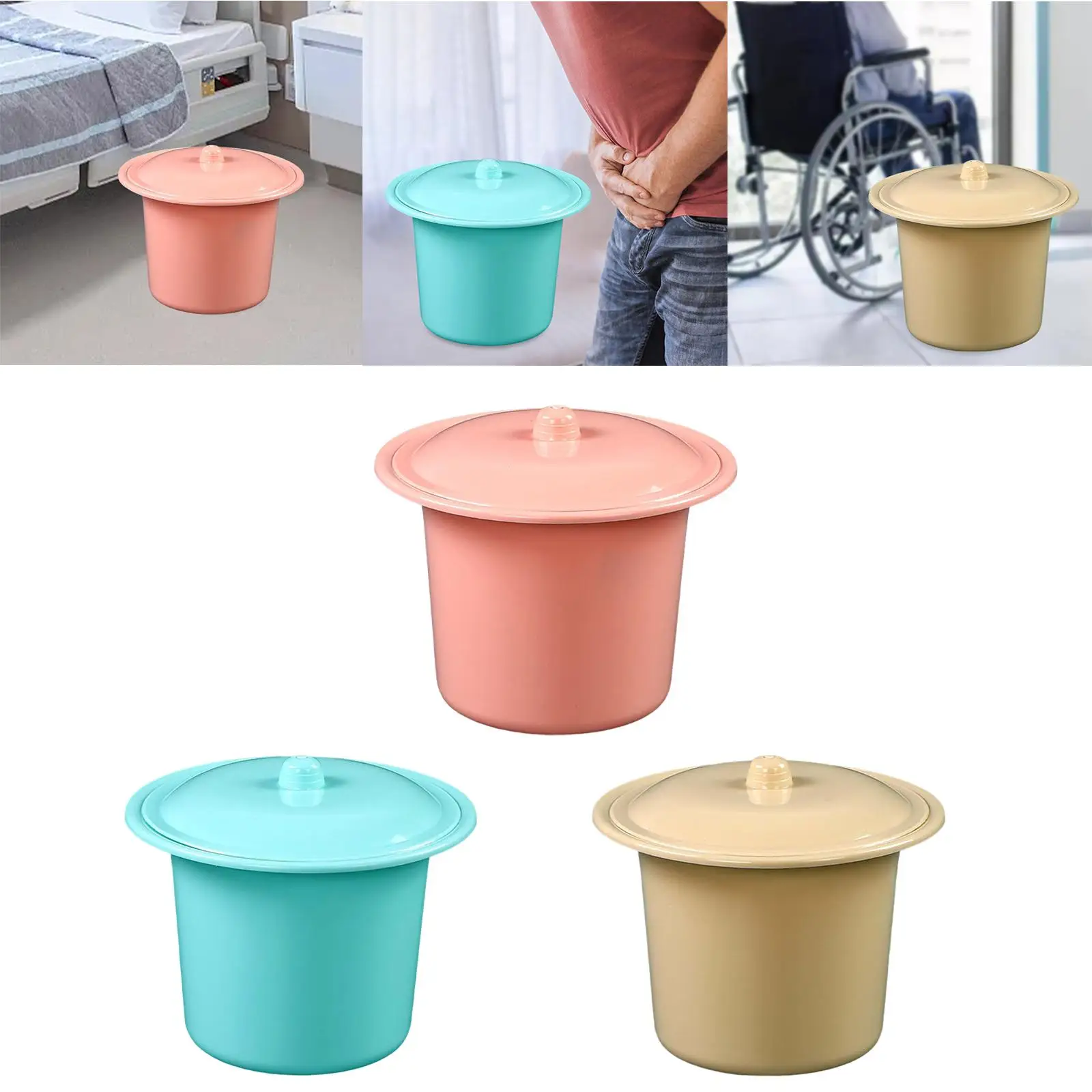 

Compact Spittoon Lightweight Pee Potty Urine Pot for Home Emergency Camping Chamber Pot urinal Bucket Travel Urinal Bottle