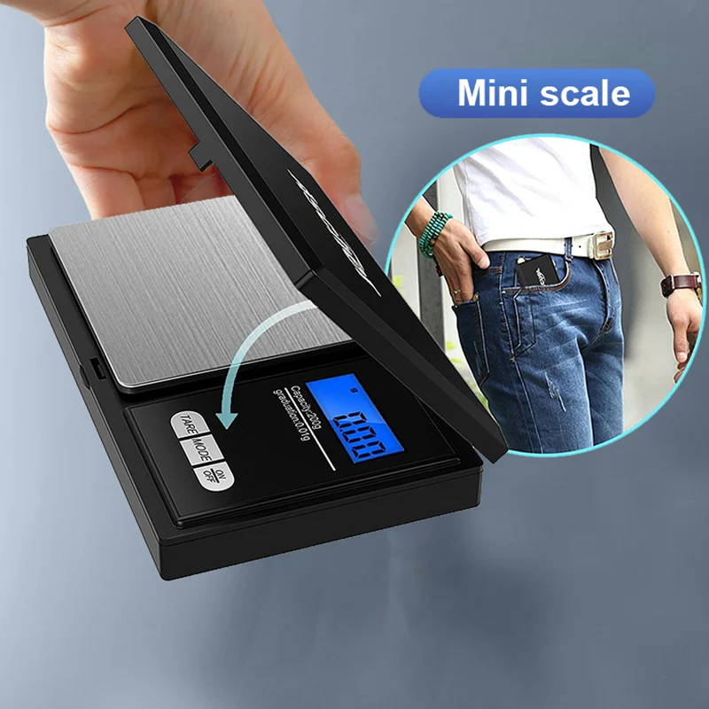

Mini Electronic Scale Digital Gold Jewelry High Precision 0.01g Pocket Portable Bakeware Measuring Tools Gram Balance Weight2022