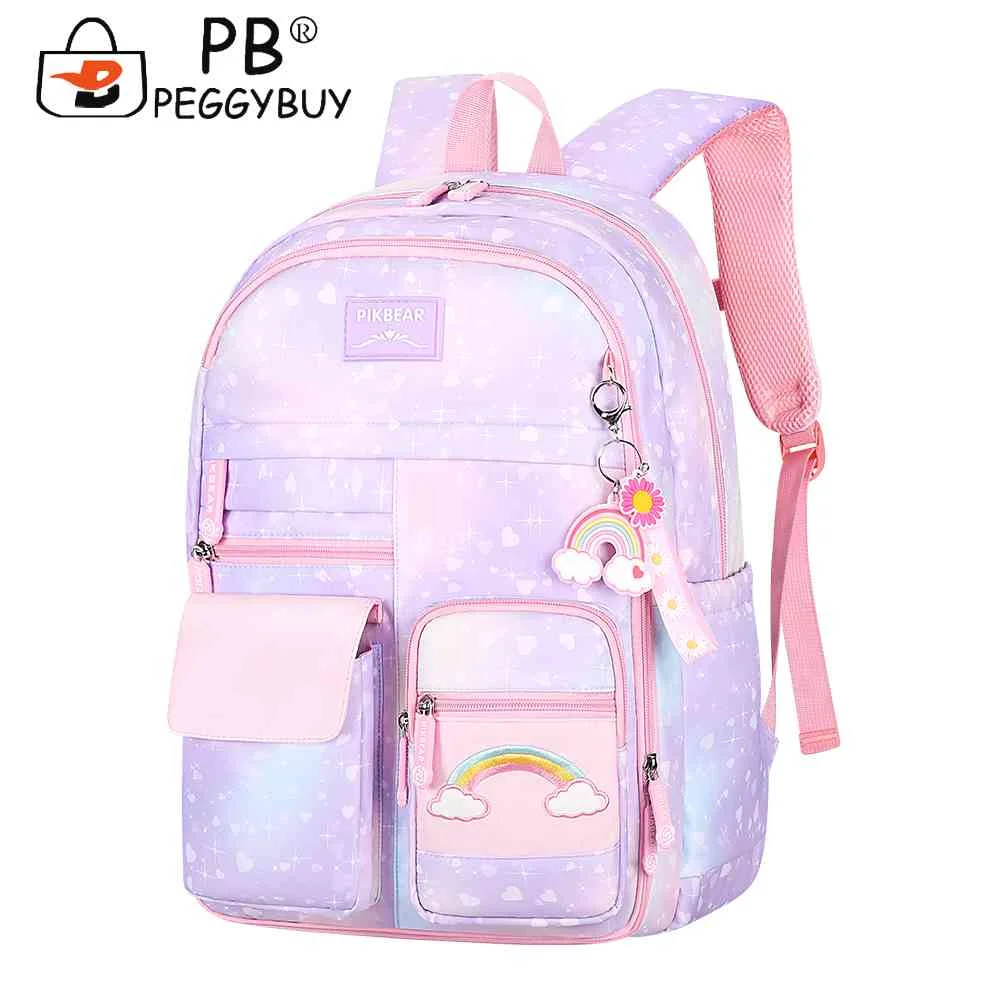 

Korean Cute Backpack Girls Rainbow Student Travel Laptop School Casual Travel Portable Weekend Princess Daypack