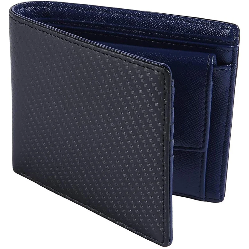 Bifold Business Genuine Leather Wallet Short Coin Purse Lightweight Multi Card Case Men's Change Storage Bag