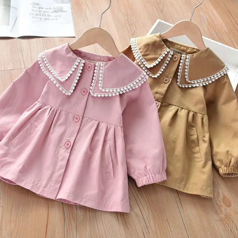 Весенне-осеннее пальто для маленьких девочек платье модная кукольная куртка