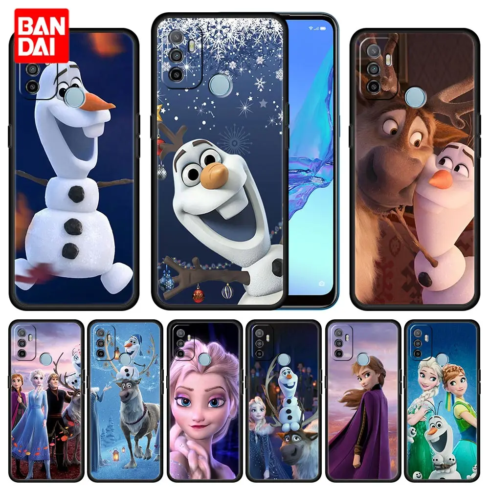 

Disney Queen Elsa Frozen Cartoon Case for Oppo A53 A52 A3s A5s A9 A15 A31 A54 A74 A93 A94 F19 Pro 4G 2020 Cover Silicone Casing