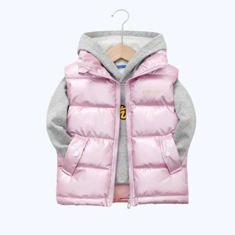 Осень-зима 2024 Детский Теплый утепленный жилет детский пуховой Брендовые куртки