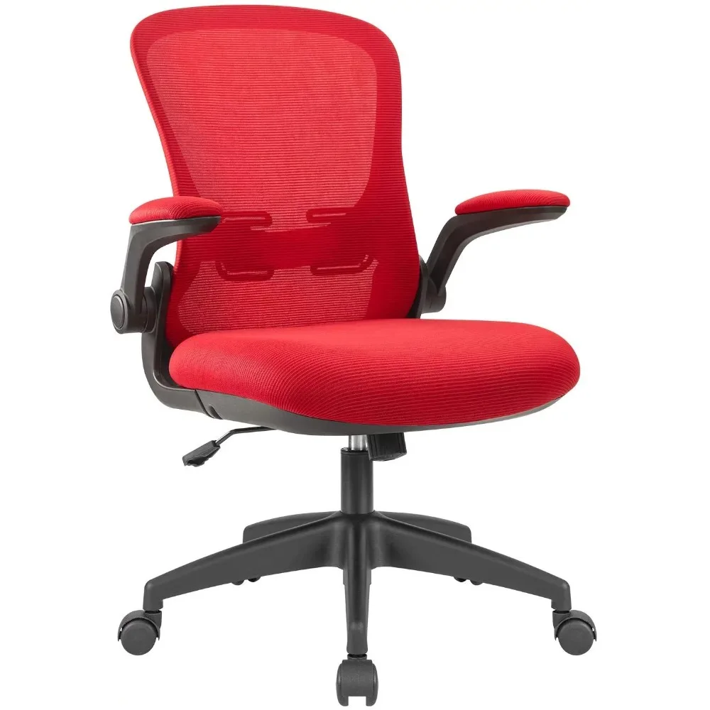 

Сетчатый офисный стул, эргономичные компьютерные стулья с регулируемой высотой, игровые стулья с поддержкой поясницы и подлокотником, красный