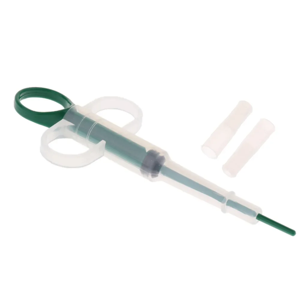 

Pet Cat Dog Pill Tablet Feeder Reuseble Injector Doser Medical Feeding Tool with Soft Tip - Green