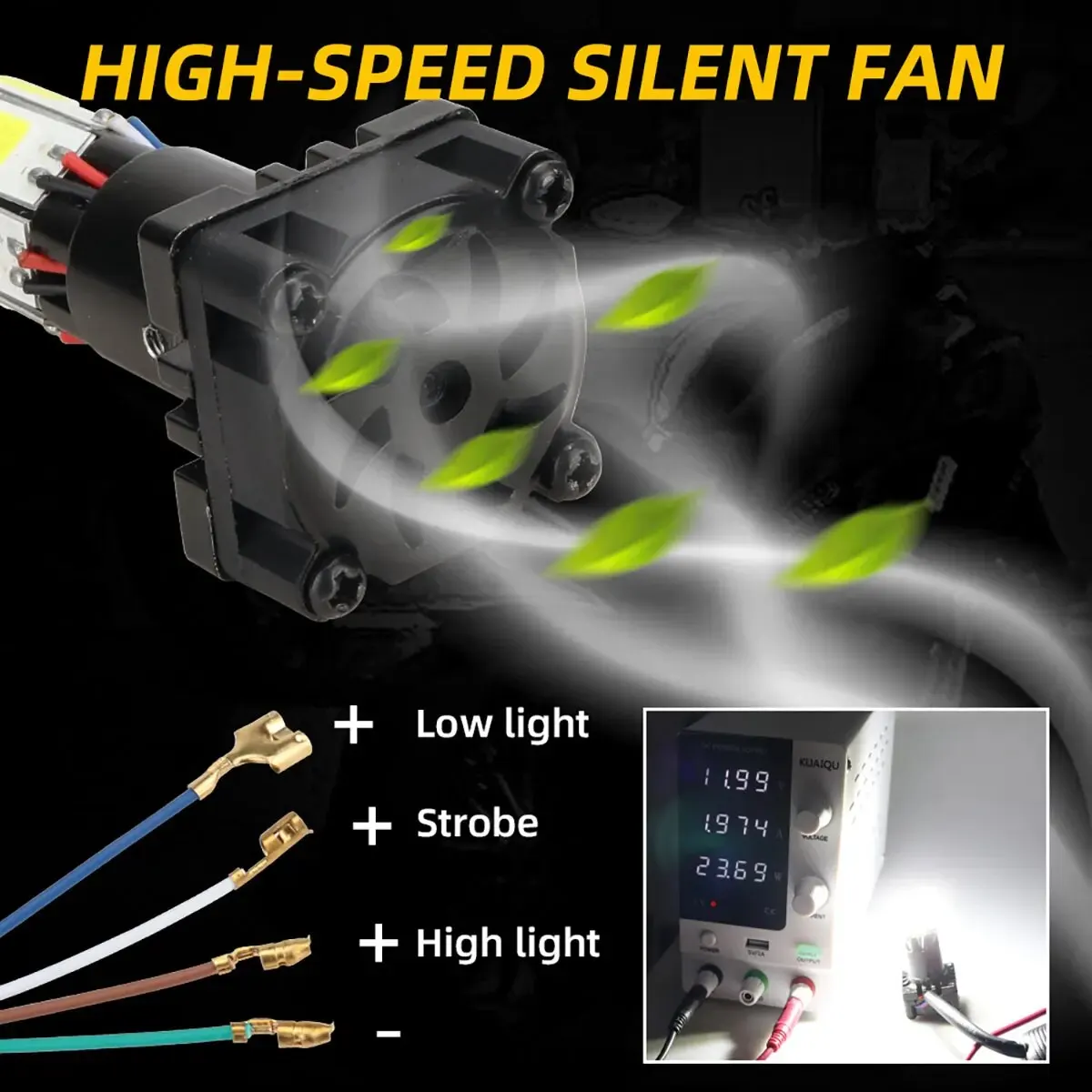 Светодиодная мотоциклетная фара H4 светодиодная лампа BA20D P15D Moto 6 COB с чипами