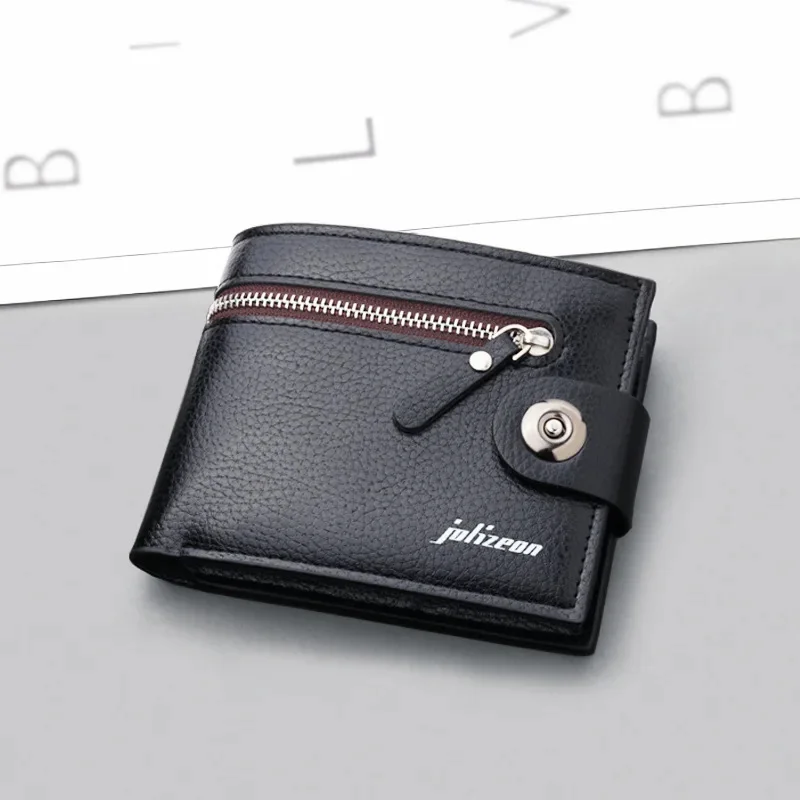 

Wallet for Men Brand Made of Natural Leather Portfel Meski Short Male Money Clip Small Carteira Masculina Couro Erkek