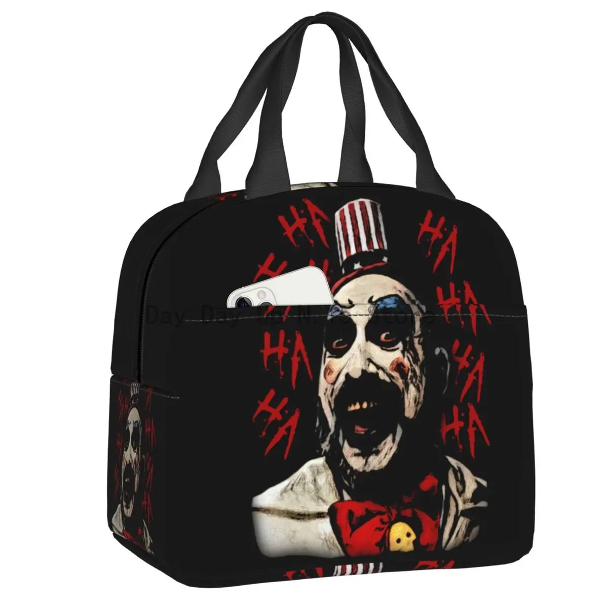 

Captain Spaulding Thermal Insulated Lunch Bag Horror Film House of 1000 Corpses Lunch Box for Women Kids School Picnic Food Bags