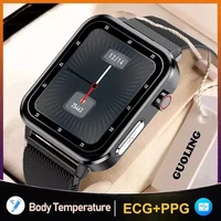 2022 sport smart watches men with body temperature ecg heart rate blood pressure monitor health smartwatch women for android ios