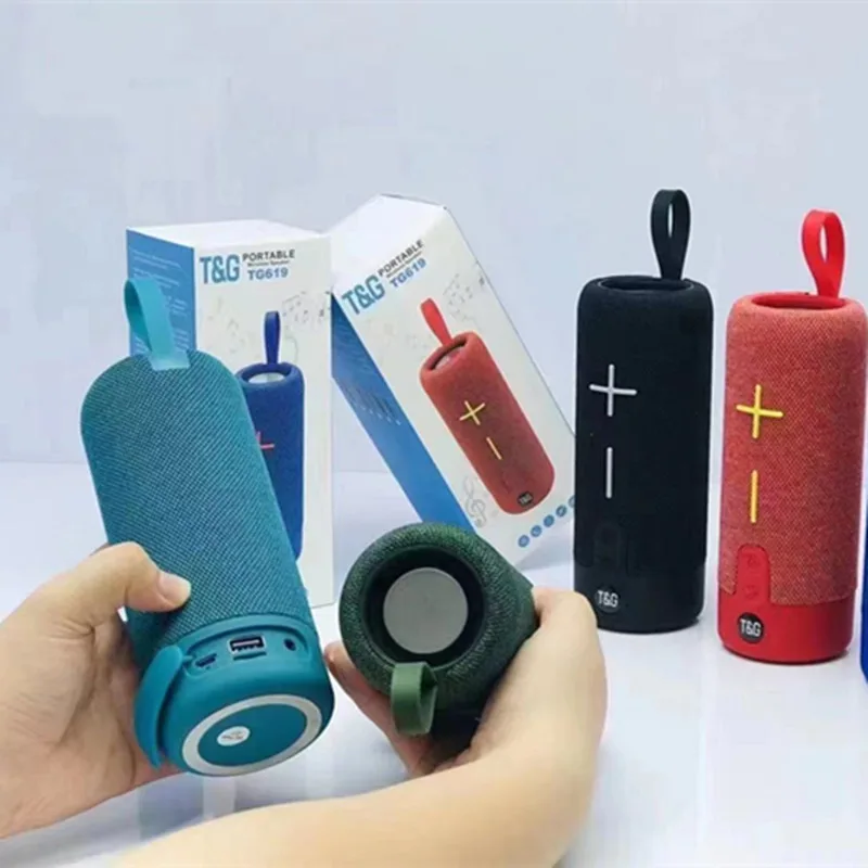 New TG619 Wireless Bluetooth Speaker Portable Outdoor Sports Audio TG Cloth Card Bluetooth Speaker MP3 Player Loudspeaker TWS
