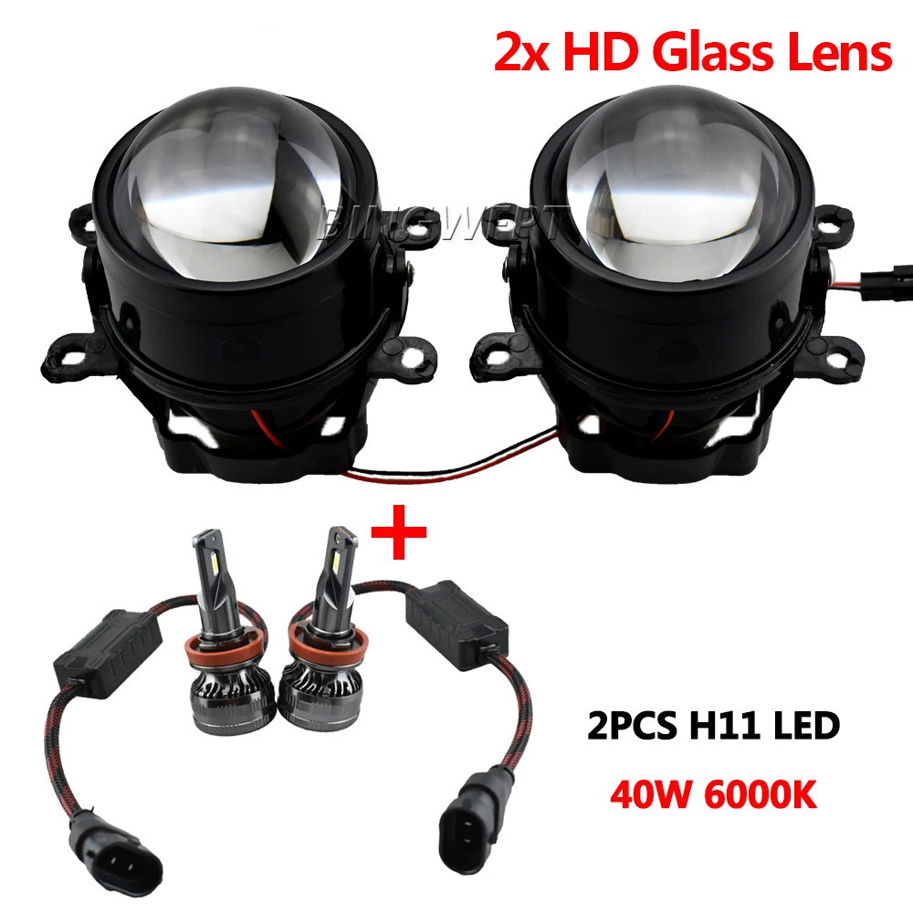 

2 шт. противотуманные фары, биксеноновые линзы для навигатора Lincoln 5.4L V8 2007 2008 2009 2010 2011 2012 2013 Автомобильная Лампа дневного света 12 В H11 HID