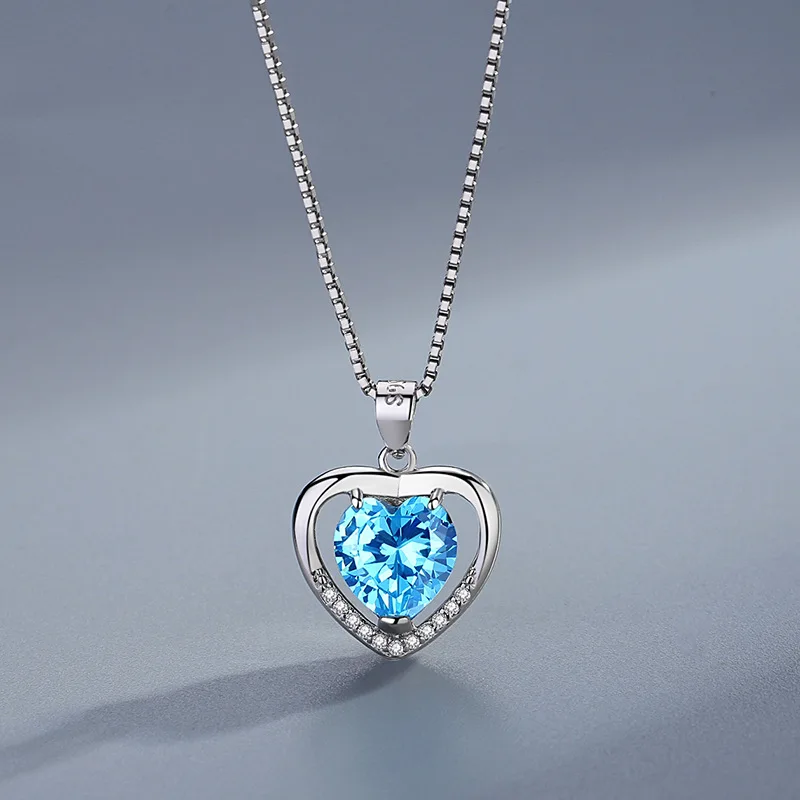 Серебряное ожерелье в форме сердца S999 Корейская версия креативная модная