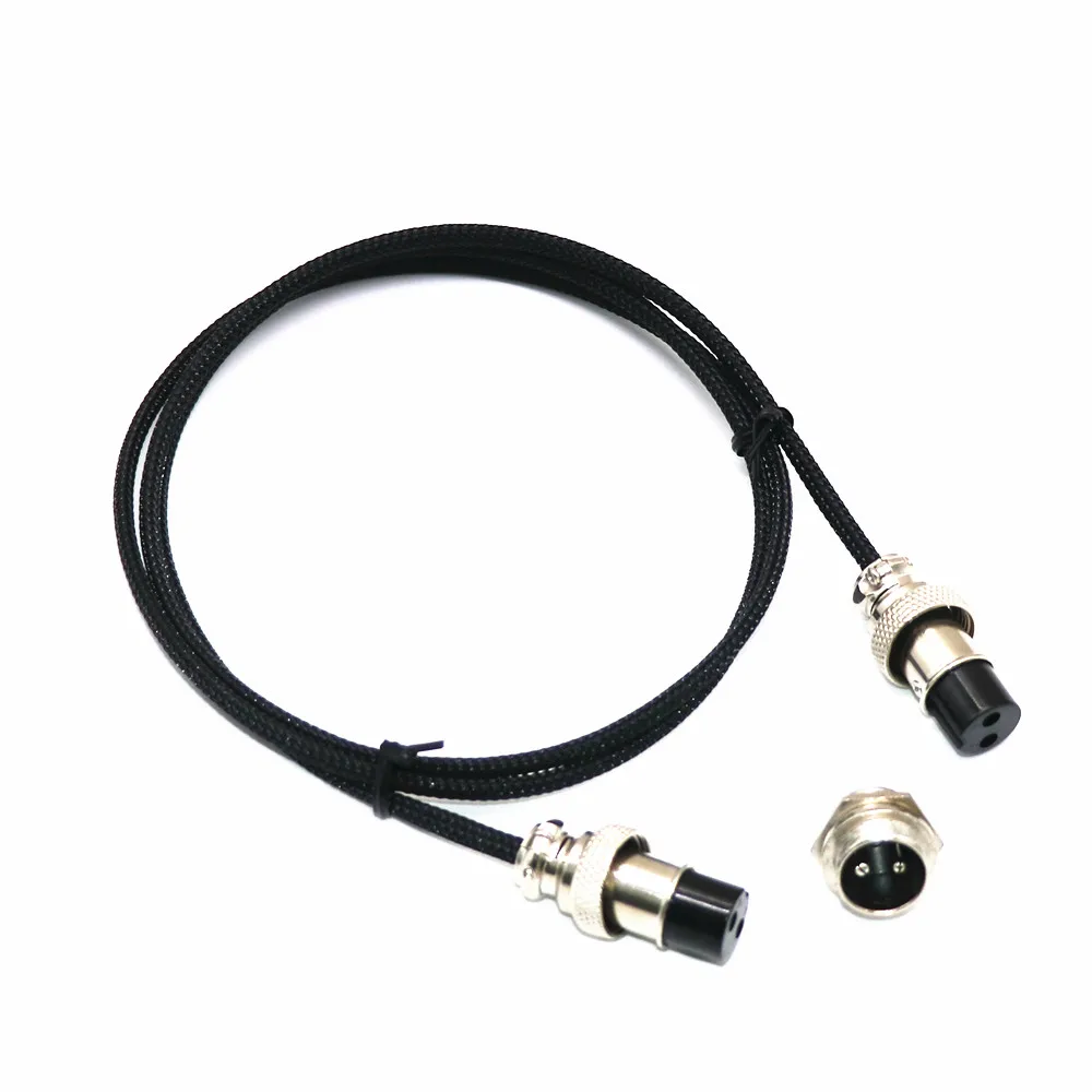 1M 1.5M 2M 2.5M Audiophile DIY Silver Plated GX16 2Pin Female to GX16 2Pin and Male Core as Gift Audio Video Power Supply Cable