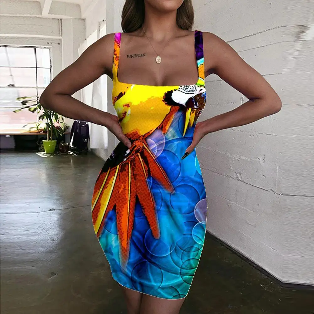 KYKU Brand Eagle Skirts Women Colorful Print Skirt Painting Pencil Harajuku Sundresses  Sexy Ladies Skirts Womens Floral Cool