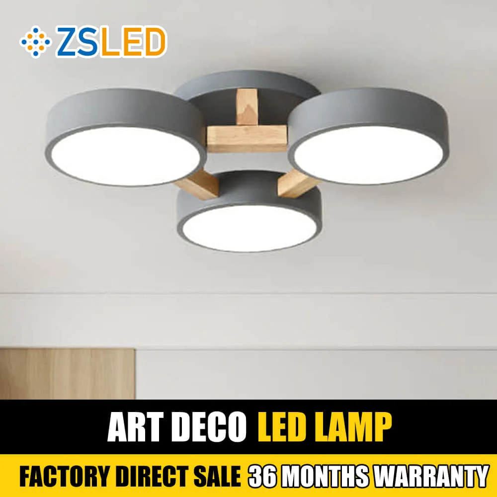 

Simple And Modern Led Living Room Ceiling Lamp Bedroom Study Dining Room Home Wooden Interior Lighting Decoration Chandelier