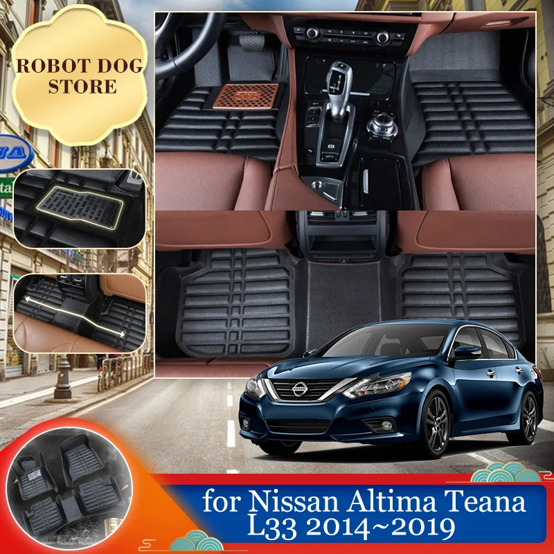 Автомобильный кожаный напольный коврик для Nissan Altima Teana L33 2014 ~ 2019 2015 2016 2017 2018 футов