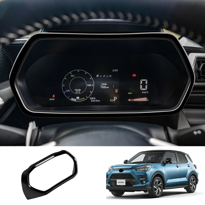 

Для Toyota Raize A200 2021 2022, углеродное волокно, приборная панель, дисплей, приборная панель, декоративная крышка, наклейка, автомобильные аксессуары