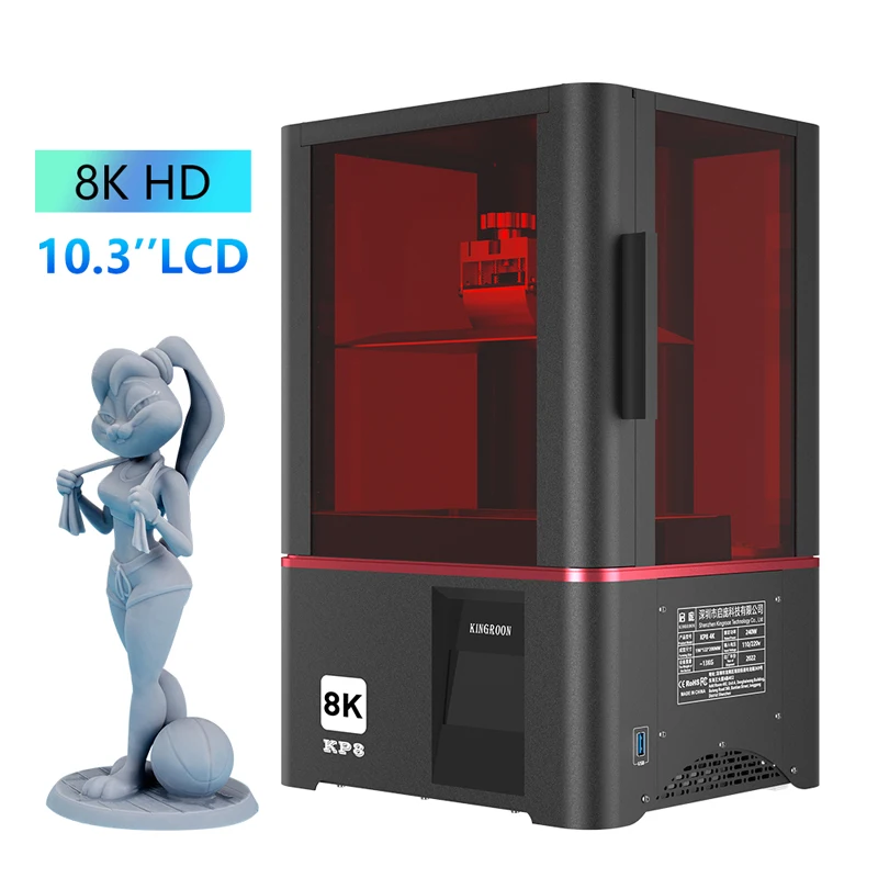 

New KP8 Large Build Size LCD impresora 3d resina UV 3d drucker Dental 8K 3d Printer Resin