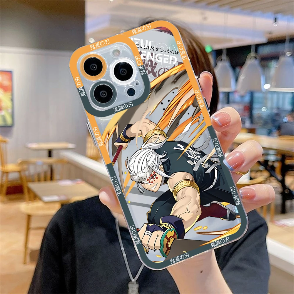 Модный чехол для телефона с аниме рассекающим демонов IPhone 16 15 14 13 12 11 Mini Pro Max X XR XSMax