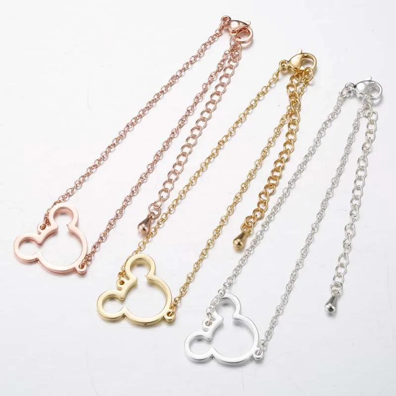 

Disney Fashion Hollow Bracelets Mickey Mouse Minnie Anime Accessories Trend Bangles Jewelry for Women Girlfriends Birthday Gifts