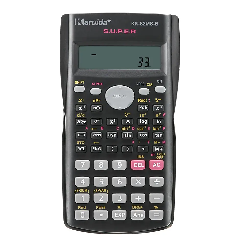 

Handheld Student's Scientific Calculator 2 Line Display 82MS-A Portable Multifunctional Calculator for Mathematics Teaching New