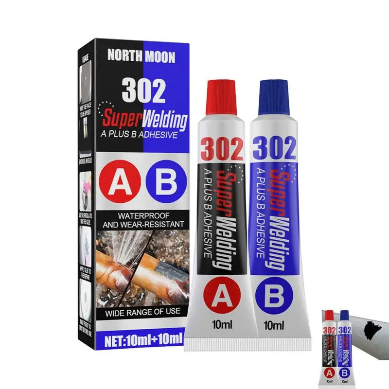 

Metal Repair Filler | Heavy Duty Ab Glue | Liquid Weld for Repairing All Surfaces Shaping Beating Polishing And Drilling