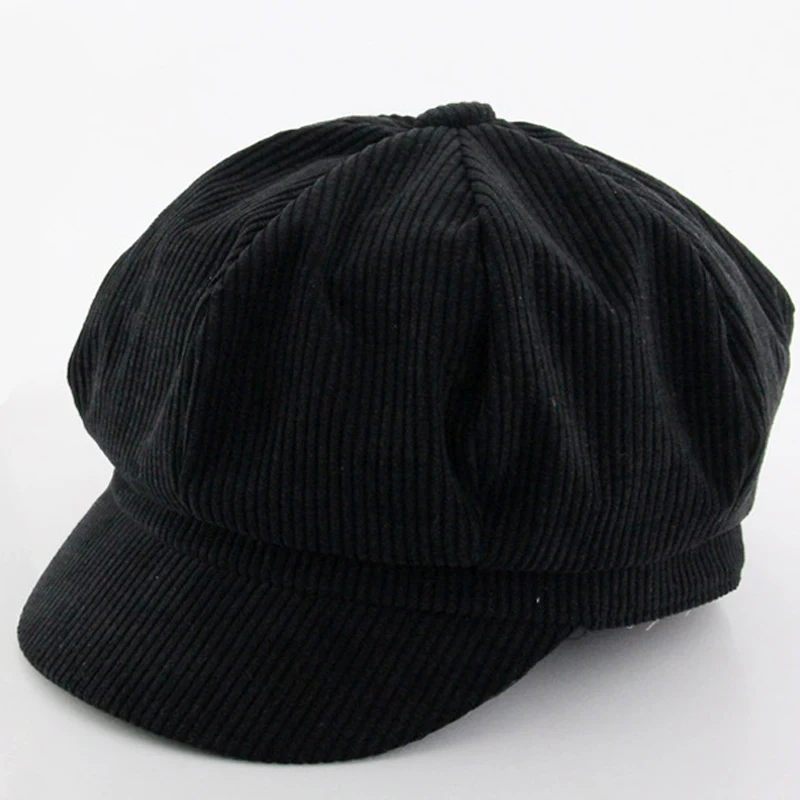 MAXSITI U Corduroy Anise Newsboy Cap Vintage Literary Women Snapback Octagonal cap Spring Autumn Leisure hat accessories | Аксессуары