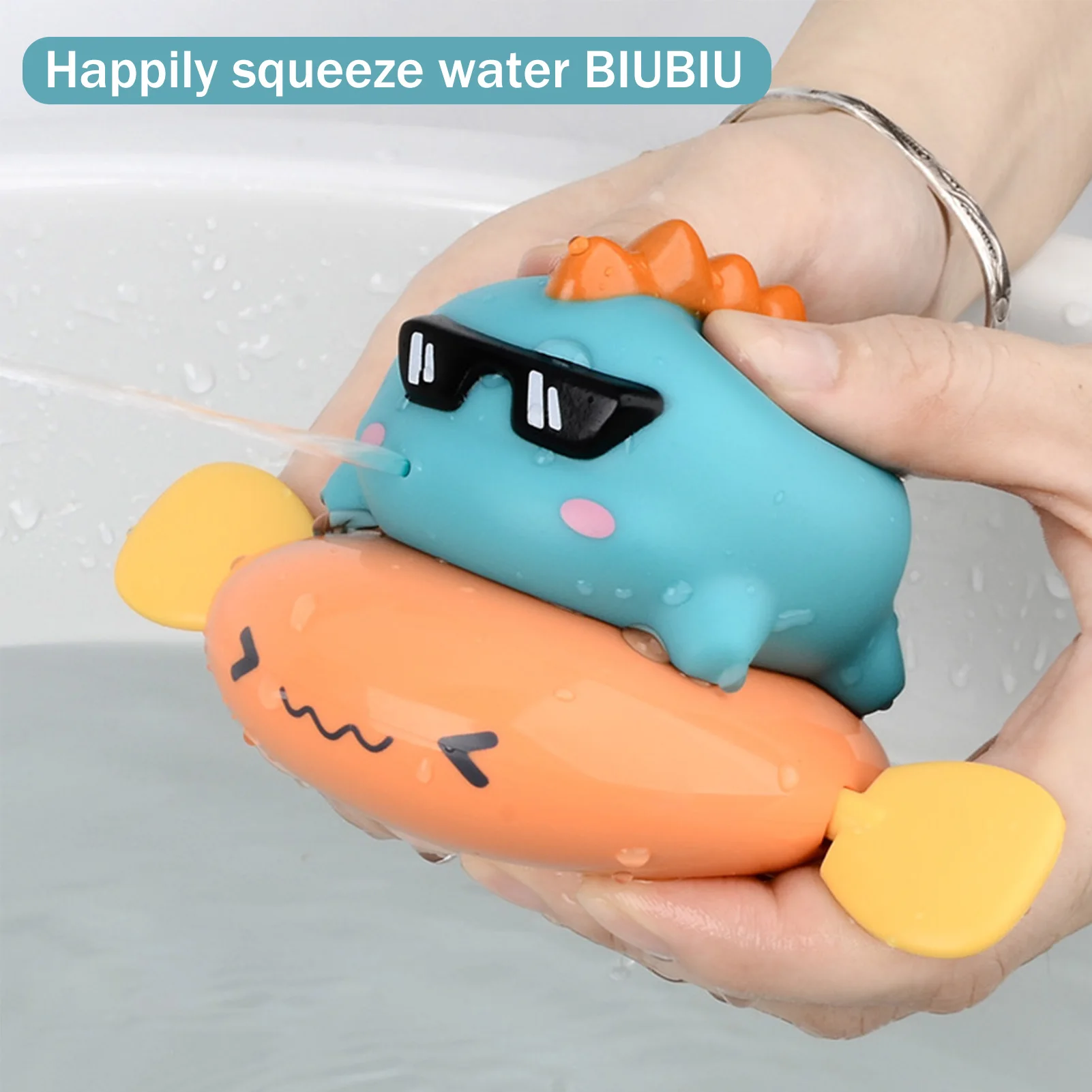 Children Bath Water Playing Toys Chain Clockwork Swim Cartoon Animal Dinosaur Hippo Panda Infant Baby Bathroom Water Toys