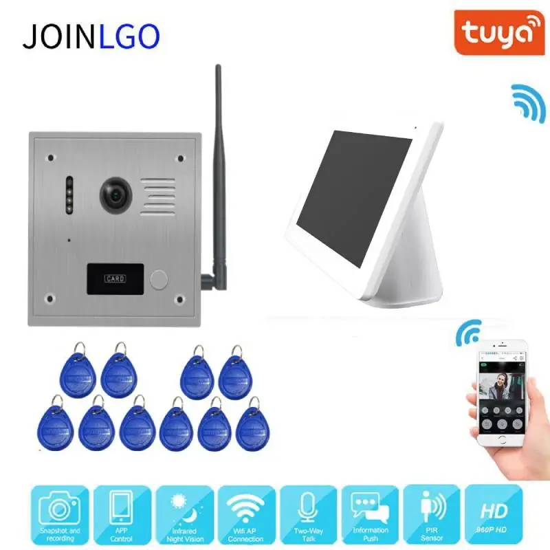 

Home Security System Wireless 7'' TFT LCD touch screen Pir Motion Detection Wireless Video Intercom Ring Doorbells