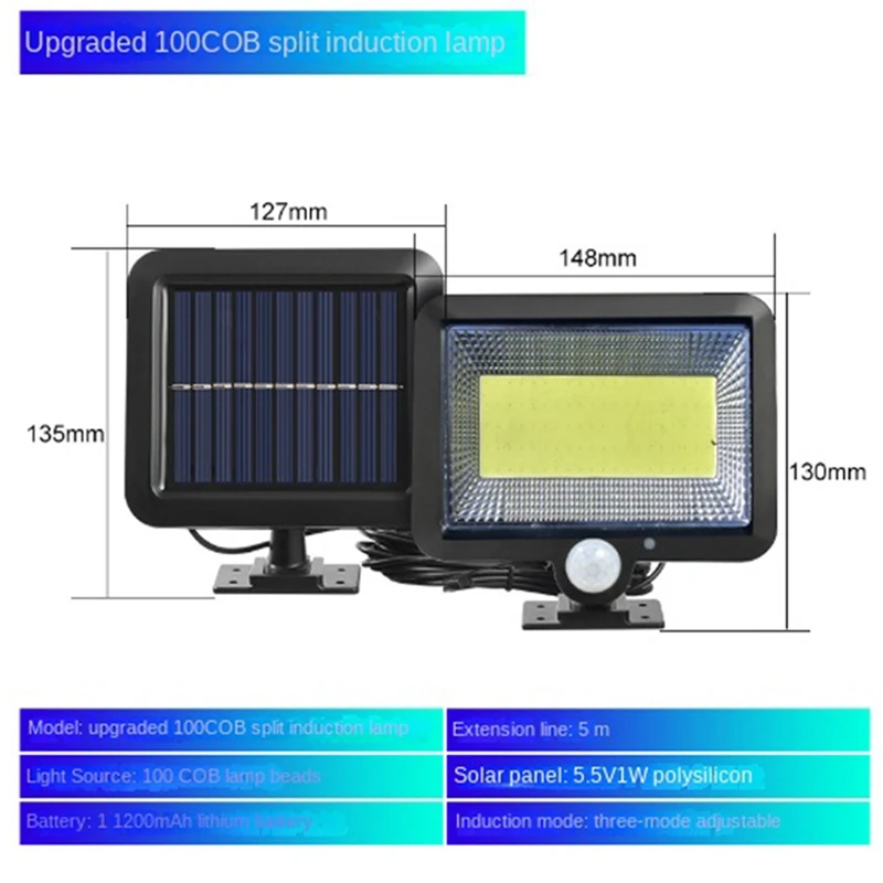 

1Set LED Solar Light Outdoor Garden Decoration Solar Light Sun Powered Spotlight Waterproof 100COB