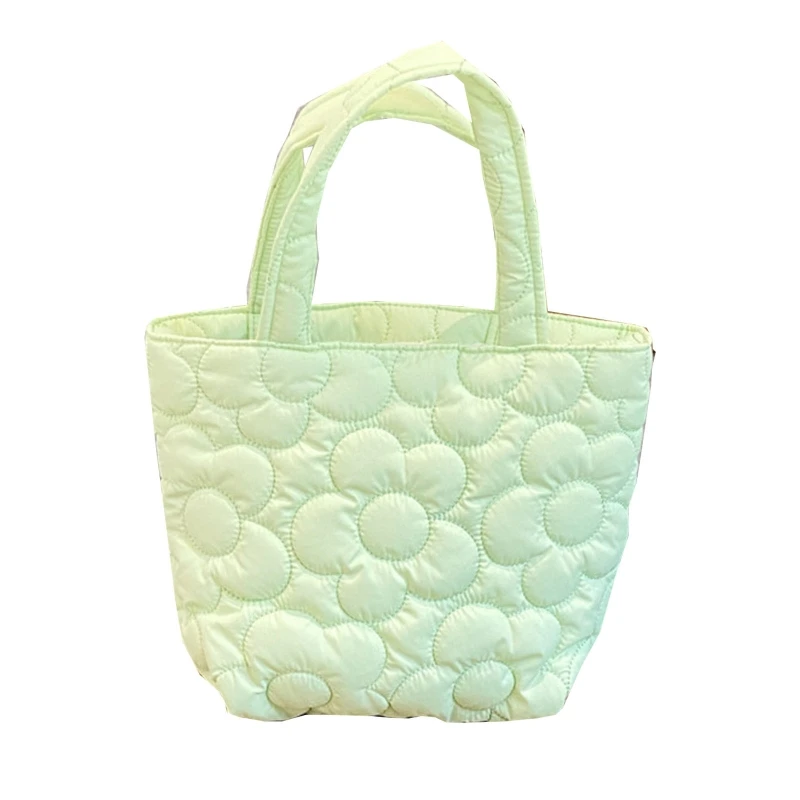 

Cute Women's Small Tote Purse Handbags Retro Flower Ladies Nylon Shoulder Bags Soft Design Female Girls Lunch Bento Bag