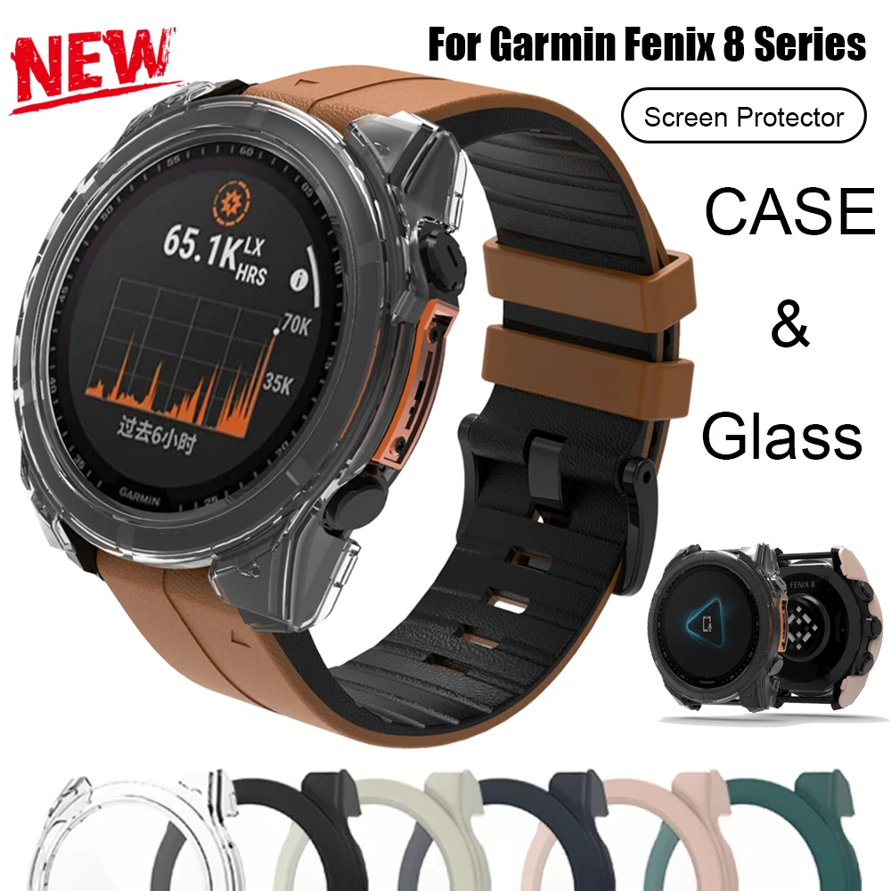 Универсальный защитный чехол-бампер для ПК Garmin Fenix 8 51 мм 47 43 чехол AMOLED SOLAR и