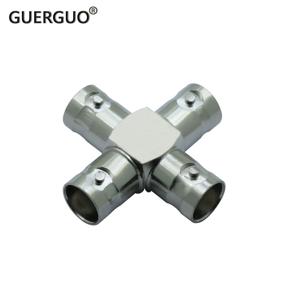 

10PCS BNC Female Jack to BNC Female Jack RF Connector Coaxial Radios Adapter 50ohm 4 Ways Wire Terminals