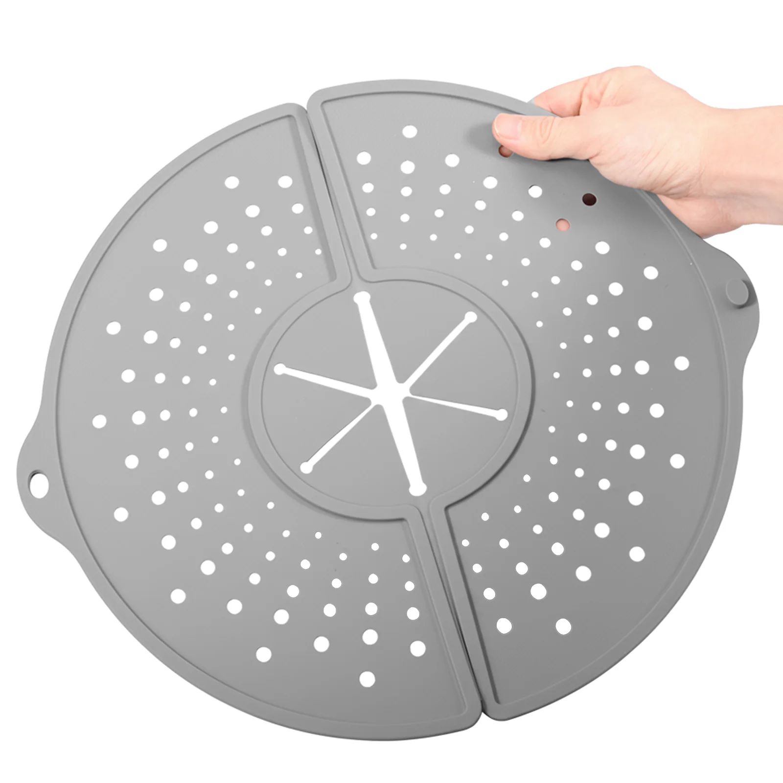 

Складной силиконовый экран-защита от брызг для сковороды