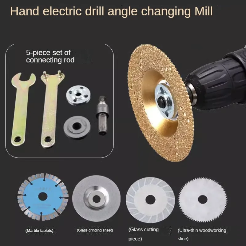 

5pc 6/10mm Electric Drill Conversion Angle Grinder Connecting Rod for Cutting Disc Polishing Wheel Metals Handle Holder Adapter