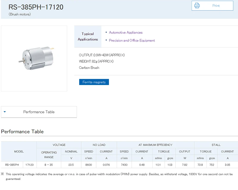 Фото Мини-мотор MABUCHI RS-385PH-17120, DC 12В 18В 24В, 9000 об/мин, микроэлектродвигатель 28 мм с угольными щетками для DIY-проектов и автомобильной техники №1