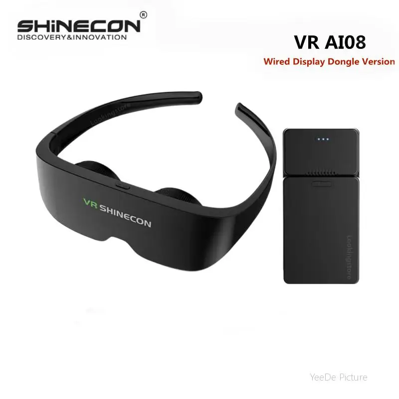 Очки виртуальной реальности Shinecon VR AI08 3D Imax, проводной дисплей, версия SC-AI08 4K, гарнитура, гигантский экран, стерео, кинотеатр, Очки виртуальной реальности Очки виртуальной реальности Shinecon VR AI08 3D Imax, проводной дисплей, версия SC-AI08 4K, гарнитура, гигантский экран, стерео, кинотеатр, Очки виртуальной реальности