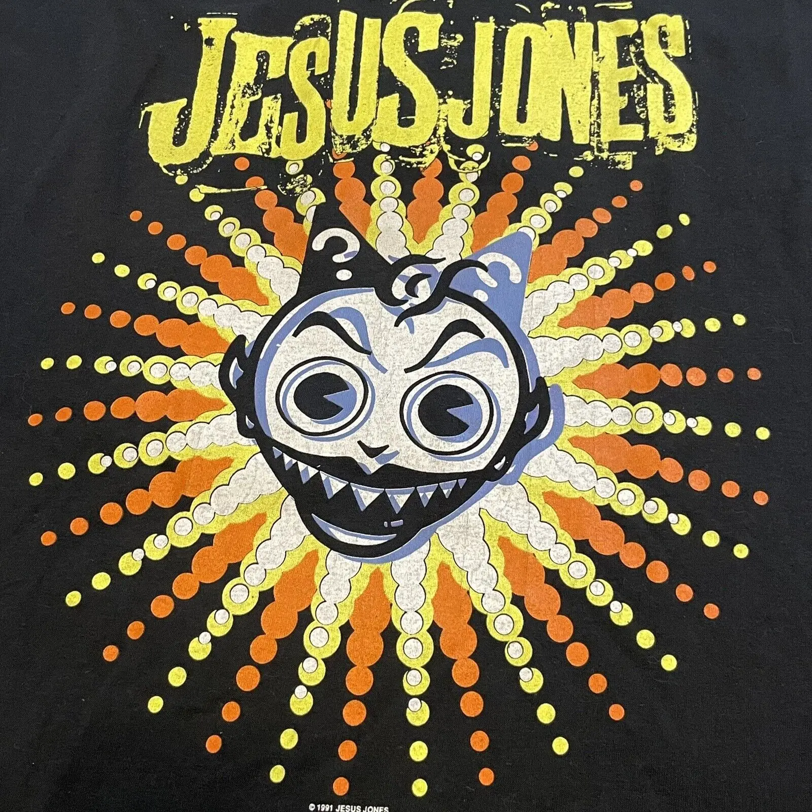 Винтажная футболка в стиле 90-х с изображением Иисуса Джонса альтернативная