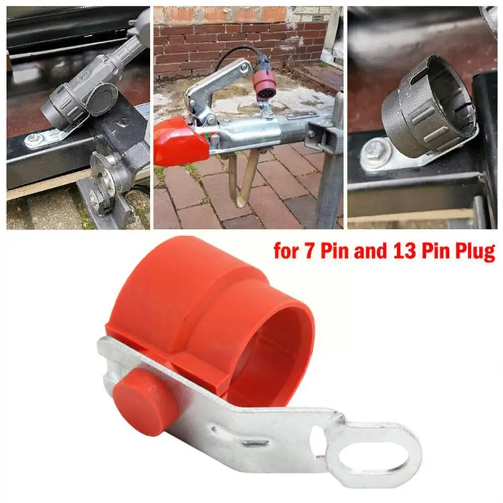 

Trailer Plug Holder 7-13 Pin Trailer Connector Weatherproof Protective For Trailer Drawbar Parking Trailer Parts Mounting P J5N1