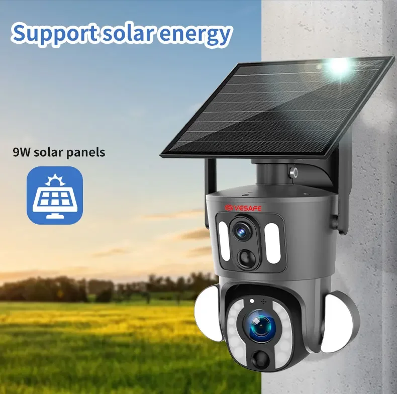 VESAFE Новый дизайн Daul Lens Панорама Умный дом Система безопасности IP CCTV 5MP Камера