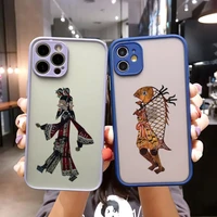 chinese style plays are phone case matte translucent for iphone 12pro 13 11 pro max mini xs x xr 7 8 6 6s plus se 2020 cover