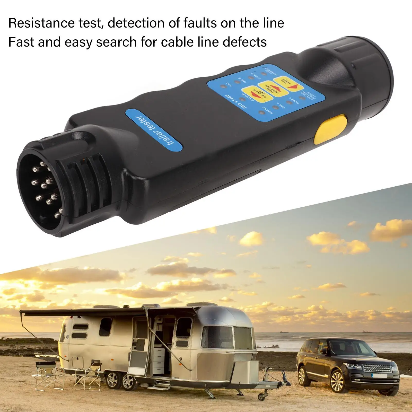 Автомобильный тестер буксировочного фонаря для прицепа Тестер розеток Тест