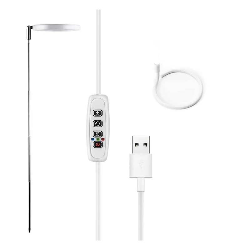 

Grow Lights For Indoor Plants, Full Spectrum LED Halo Plant Light With Stand Height Adjustable Auto Timer, For Plants