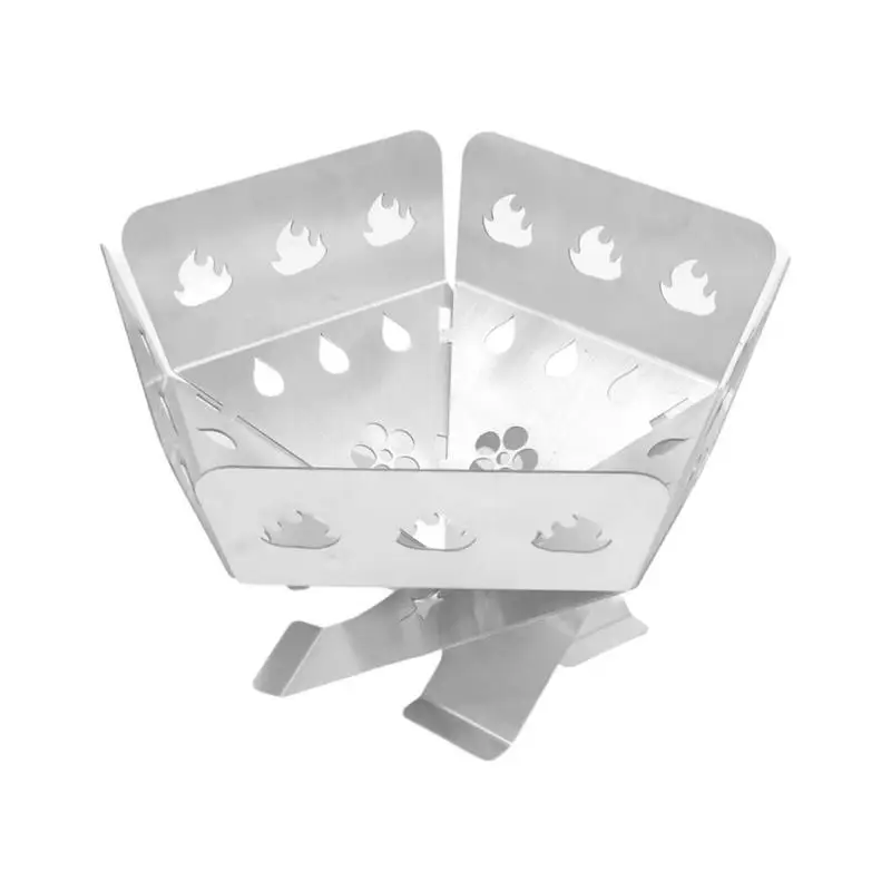 

Portable Wood Stove Camp Wood Stove Backpacking Fire Table Detachable Design Hard Stainless Steel Multiple Eldings Sources For