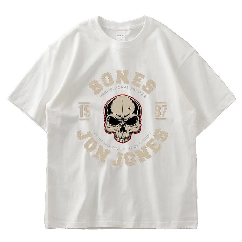 Повседневная футболка с изображением знаменитых звезд Джона Джонса и костей для