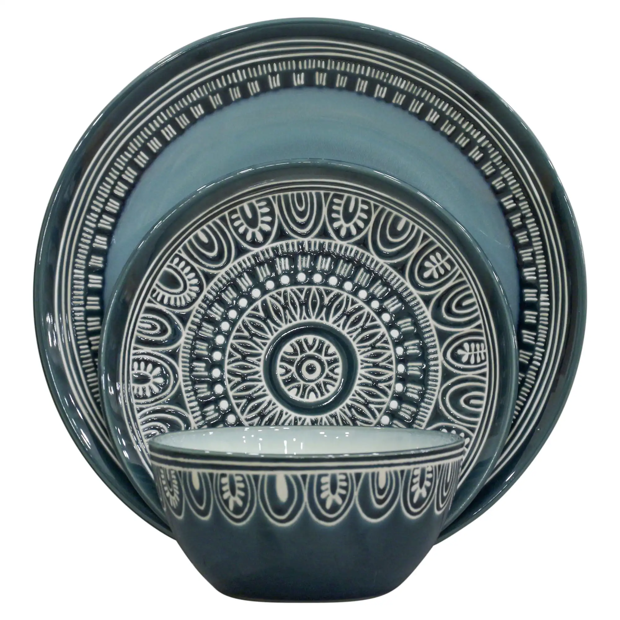 

Free Shipping eal Medallion 12-Piece Dinnerware Set