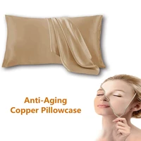 12 pcs copper pillowcase for better sleeping anti aging pillow cover wrinkles reduction hair smoothing