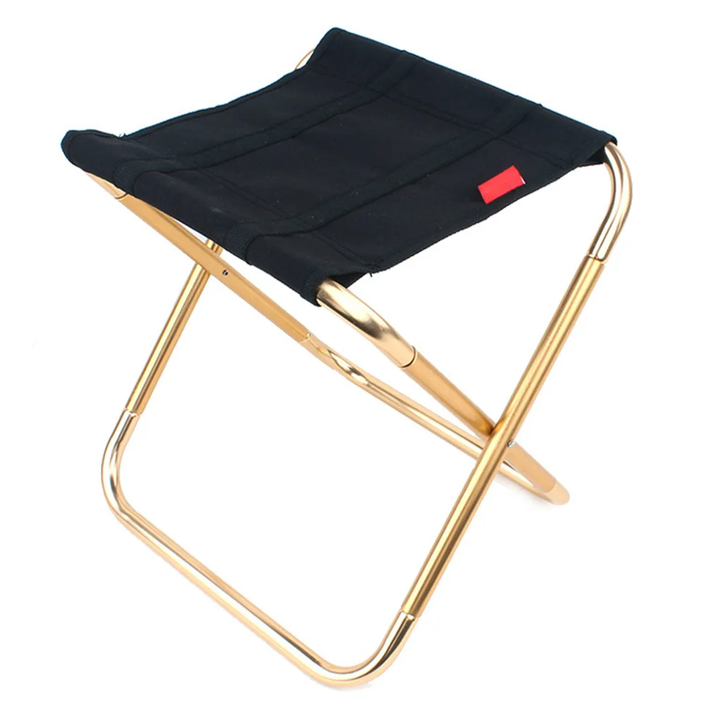 

Folding Stool Folding Chair 7075 Aluminum Alloy BBQ Camping Stool Outdoor Fishing Oxford Cloth Portable Travel
