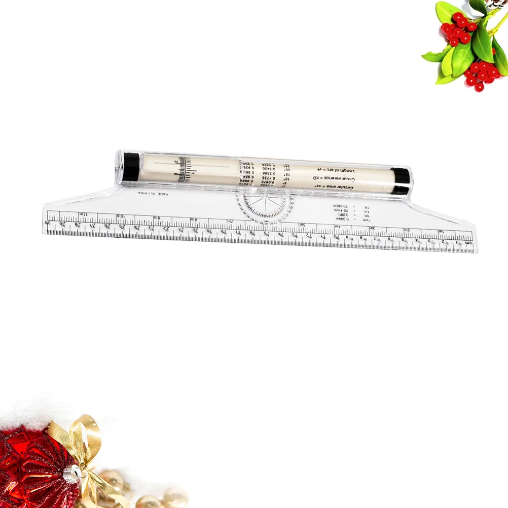 

30cm Rolling Ruler Multipurpose Parallel Drawing Ruler for Angle Measurement Student School Office Supply
